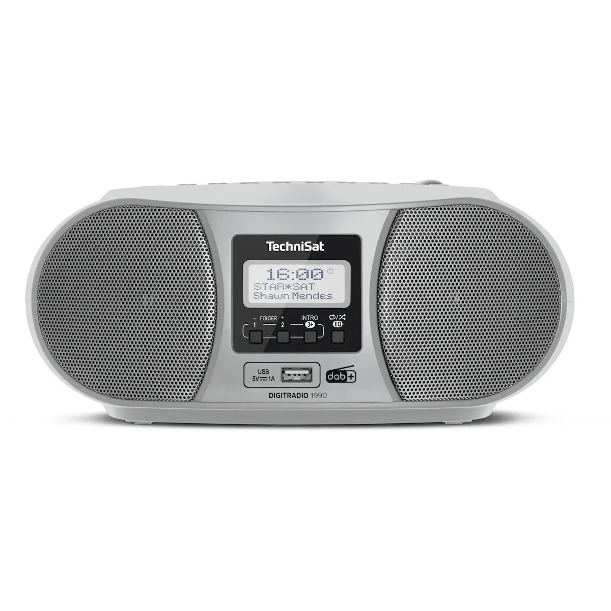 Technisat Φορητό Ηχοσύστημα Digitradio 1990 0001/3952 με Bluetooth / USB / CD / Ραδιόφωνο σε Γκρι Χρώμα - Image 1