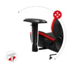 Huzaro Force 6.2 Mesh Υφασμάτινη Καρέκλα Gaming με Ρυθμιζόμενα Μπράτσα και RGB Φωτισμό Μαύρη