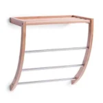 Zeller Επιτοίχια Ραφιέρα Μπάνιου Ξύλινη 38x24x40cm Μπλε