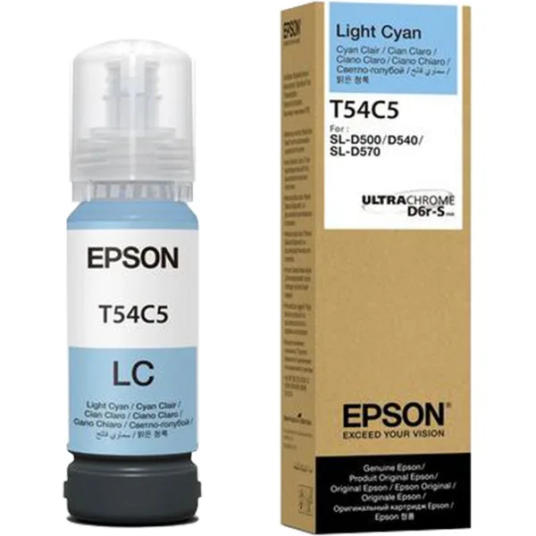 Epson T54C Γνήσιο Μελάνι Εκτυπωτή InkJet Ανοιχτό Κυανό (C13T54C520) - Image 1