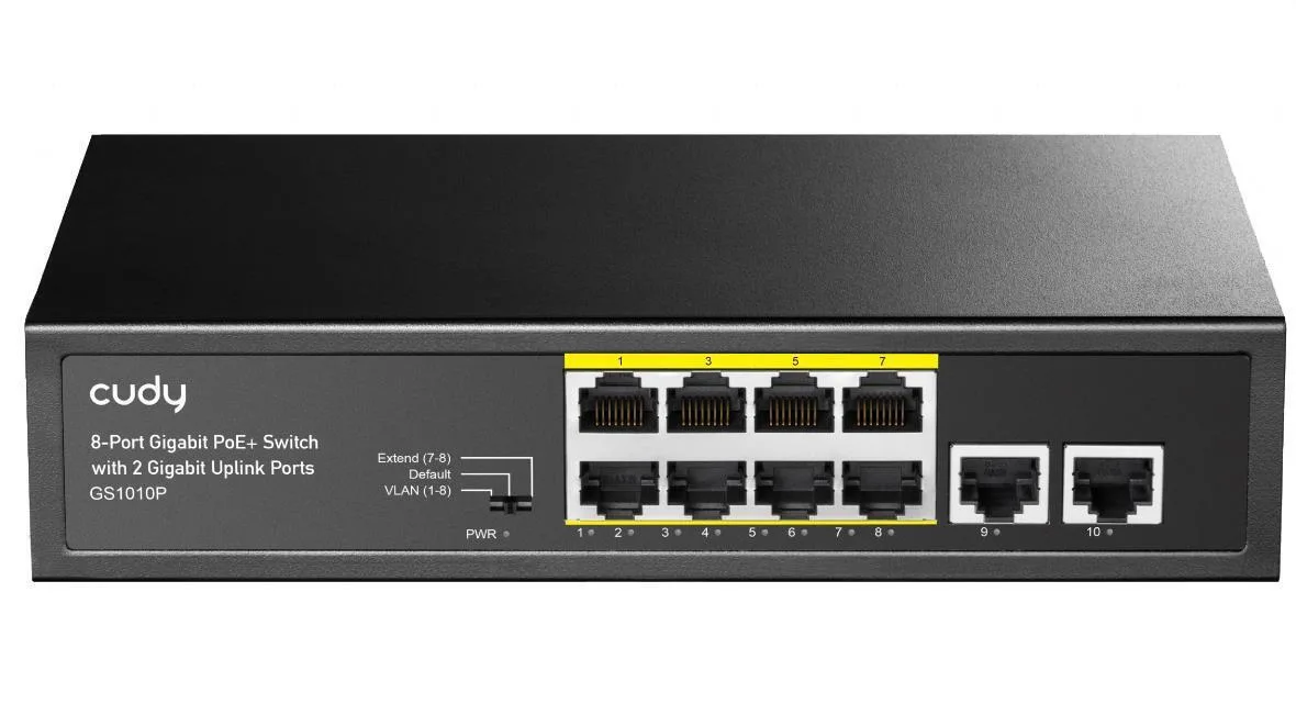 Cudy GS1010P Unmanaged L2 PoE+ Switch με 8 Θύρες Ethernet - Image 1