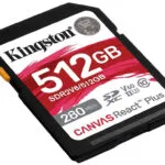 Kingston Canvas React Plus V60 SDXC 512GB Class 10 U3 V60 UHS-II