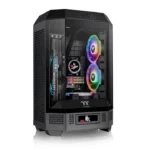 Thermaltake The Tower 300 Gaming Micro Tower Κουτί Υπολογιστή με Πλαϊνό Παράθυρο και RGB Φωτισμό Μαύρο