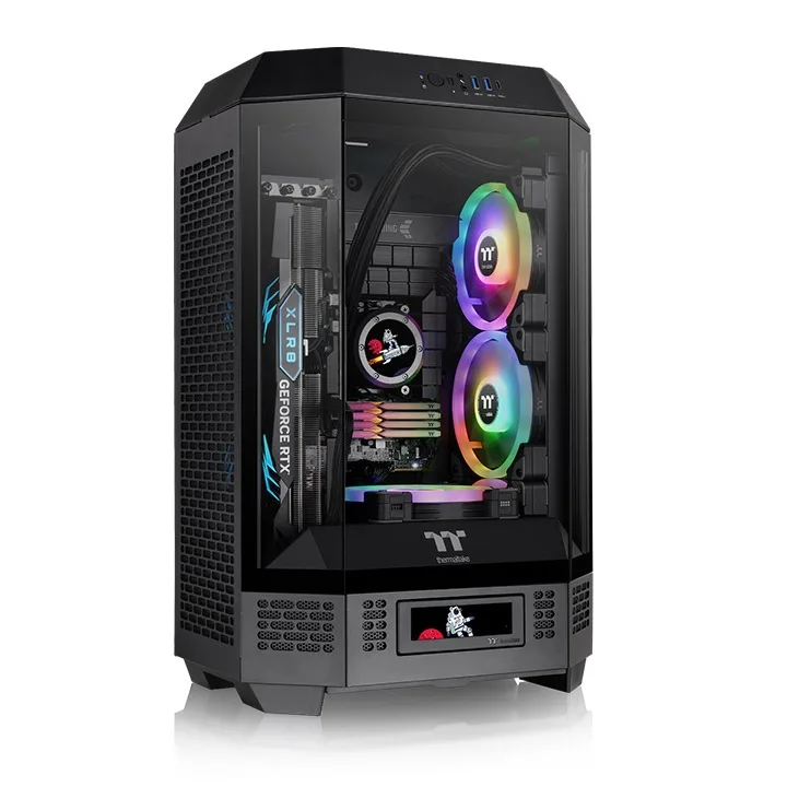 Thermaltake The Tower 300 Gaming Micro Tower Κουτί Υπολογιστή με Πλαϊνό Παράθυρο και RGB Φωτισμό Μαύρο - Image 1