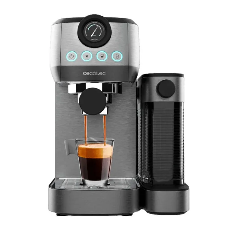 Cecotec Espresso 20 Steel Pro Μηχανή Espresso 1350W Πίεσης 20bar για Cappuccino Ασημί - Image 1