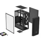 Natec Fury Shobo SH4 RGB Gaming Midi Tower Κουτί Υπολογιστή με Πλαϊνό Παράθυρο Μαύρο