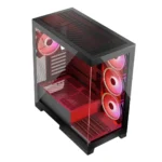 Modecom Volcano Space Apex ARGB Midi Tower Κουτί Υπολογιστή με Πλαϊνό Παράθυρο Μαύρο