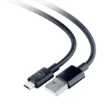 3MK Regular USB 2.0 to micro USB Cable Μαύρο 1.2m