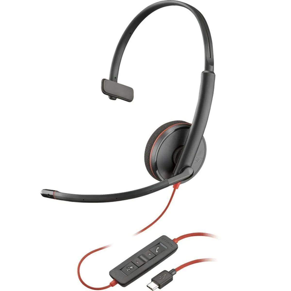 Poly Blackwire 3210 On Ear Multimedia Ακουστικά με μικρόφωνο και σύνδεση USB-A / USB-C - Image 1
