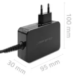 Qoltec Φορτιστής με Ενσωματωμένο Καλώδιο GaN USB-C 100W Power Delivery Μαύρος (Power Pro)