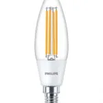 Philips Λάμπα LED 40W 125mm για Ντουί E14 και Σχήμα B35 Θερμό Λευκό 485lm