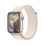 Apple Watch Series 9 Aluminium 45mm Αδιάβροχο με Παλμογράφο (Starlight με Starlight Sport Loop)
