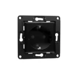 Shelly Wall Socket EU Μονή Χωνευτή Πρίζα Ρεύματος Μαύρη