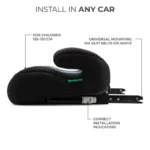 Kinderkraft I-boost Καθισματάκι Αυτοκινήτου Booster i-Size με Isofix Black