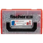 Fischer 562273 Fixtainer Powerfast Ii Chipboard, Pre-sorted Assortment Box With 700 Screws And 2 Bits, Countersunk Head, Full Thread And Torx Drive, Universal Set For Mounting De, Silver