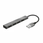 Trust USB 2.0 Hub 4 Θυρών με σύνδεση USB-A Γκρι (23786)