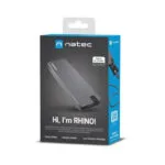 Natec Rhino Θήκη για Σκληρό Δίσκο M.2 SATA III NVME σε Γκρι χρώμα