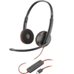 Poly Blackwire 3220 On Ear Multimedia Ακουστικά με μικρόφωνο και σύνδεση USB-A / USB-C