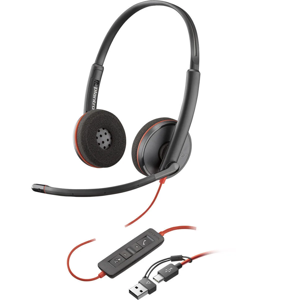 Poly Blackwire 3220 On Ear Multimedia Ακουστικά με μικρόφωνο και σύνδεση USB-A / USB-C - Image 1