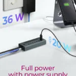 Icy Box USB 3.2 Hub 7 Θυρών με σύνδεση USB-C Μπλε (IB-HUB1457-C31)