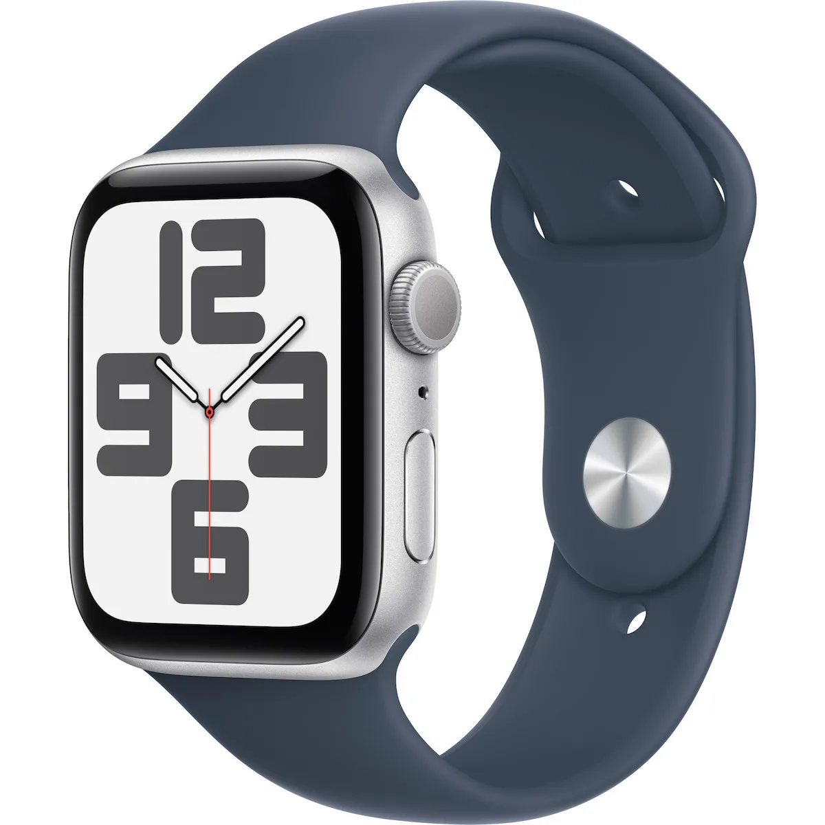 20240403163914_apple_watch_se_2023_aluminium_44mm_adiavrocho_me_palmografo_silver_with_storm_blue_sport_band Apple Watch SE 2023 Aluminium 44mm Αδιάβροχο με Παλμογράφο (Silver with Storm Blue Sport Band) - Image 1