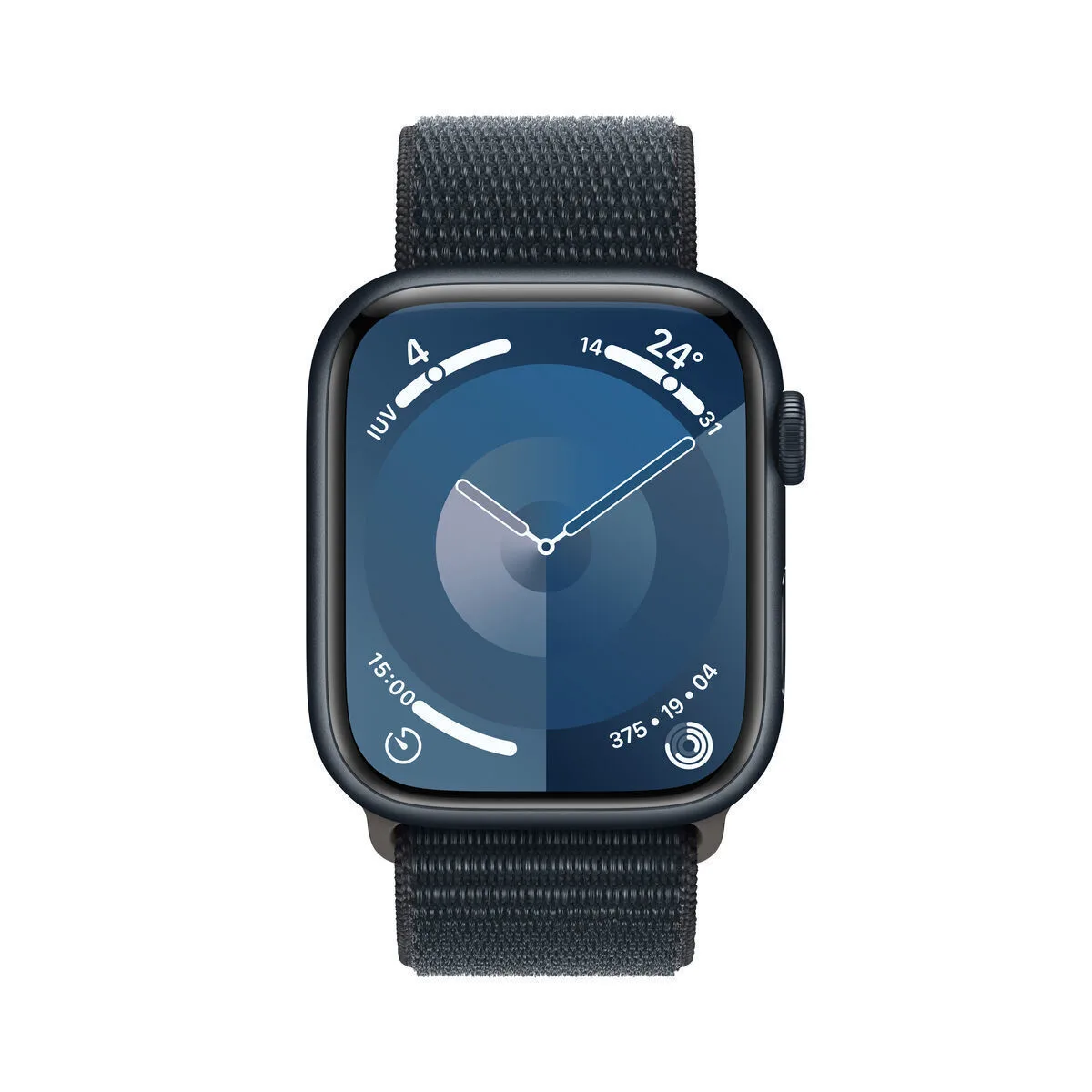 Apple Watch Series 9 Cellular Aluminium 45mm Αδιάβροχο με eSIM και Παλμογράφο (Midnight με Midnight Sport Loop) - Image 1