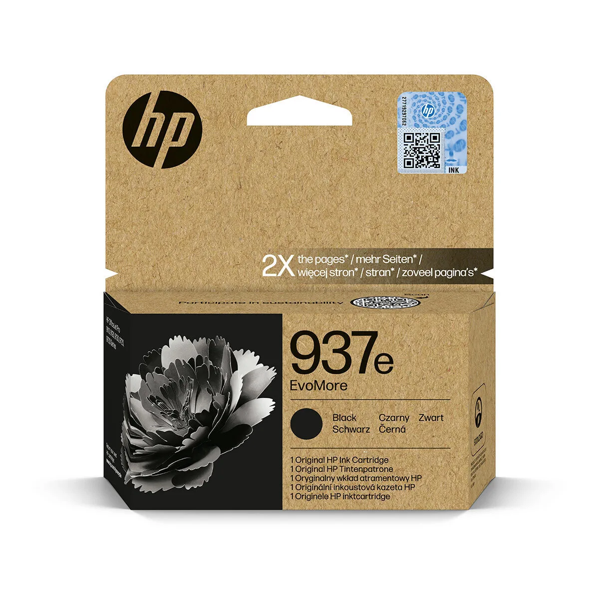 HP 937e EvoMore Γνήσιο Μελάνι Εκτυπωτή InkJet Μαύρο (4S6W9NE) - Image 1