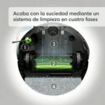 iRobot Roomba j5 Σκούπα Ρομπότ για Σκούπισμα & Σφουγγάρισμα με Χαρτογράφηση και Wi-Fi Μαύρη