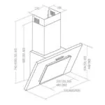 Akpo WK-4 Nero Eco 50 Απορροφητήρας Καμινάδα 60cm Γκρι