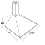 Akpo WK-5 Soft 60 Απορροφητήρας Καμινάδα 60cm Λευκός