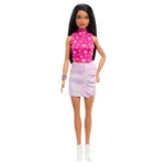 Barbie Fashionistas Κούκλα Fashionistas 215 With Black Straight Hair & Iridescent Skirt για 3+ Ετών HRH13