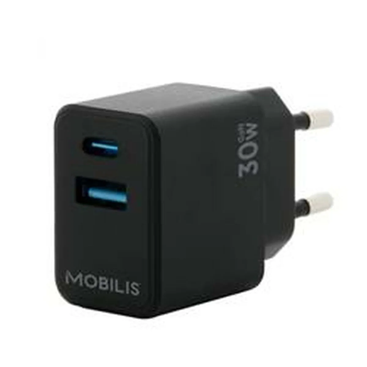 Mobilis Φορτιστής Χωρίς Καλώδιο με Θύρα USB-A και Θύρα USB-C 30W Μαύρος - Image 1