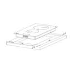 Akpo Domino Κεραμική Εστία Αυτόνομη White 30x52εκ. Λευκή PKA 30 830/2
