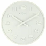 Nextime Ρολόι Τοίχου Ξύλινο Λευκό Ø35.5cm 3096WI