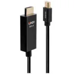 Lindy Cable DisplayPort male - mini DisplayPort male 1m Μαύρο ()
