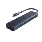 Targus USB 3.2 Hub 7 Θυρών με σύνδεση USB-A / Ethernet Μπλε (HD4003GL)