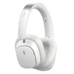 Baseus Bowie H1 Pro Ασύρματα / Ενσύρματα Over Ear Ακουστικά με 80 ώρες Λειτουργίας και Quick Charge Moon White