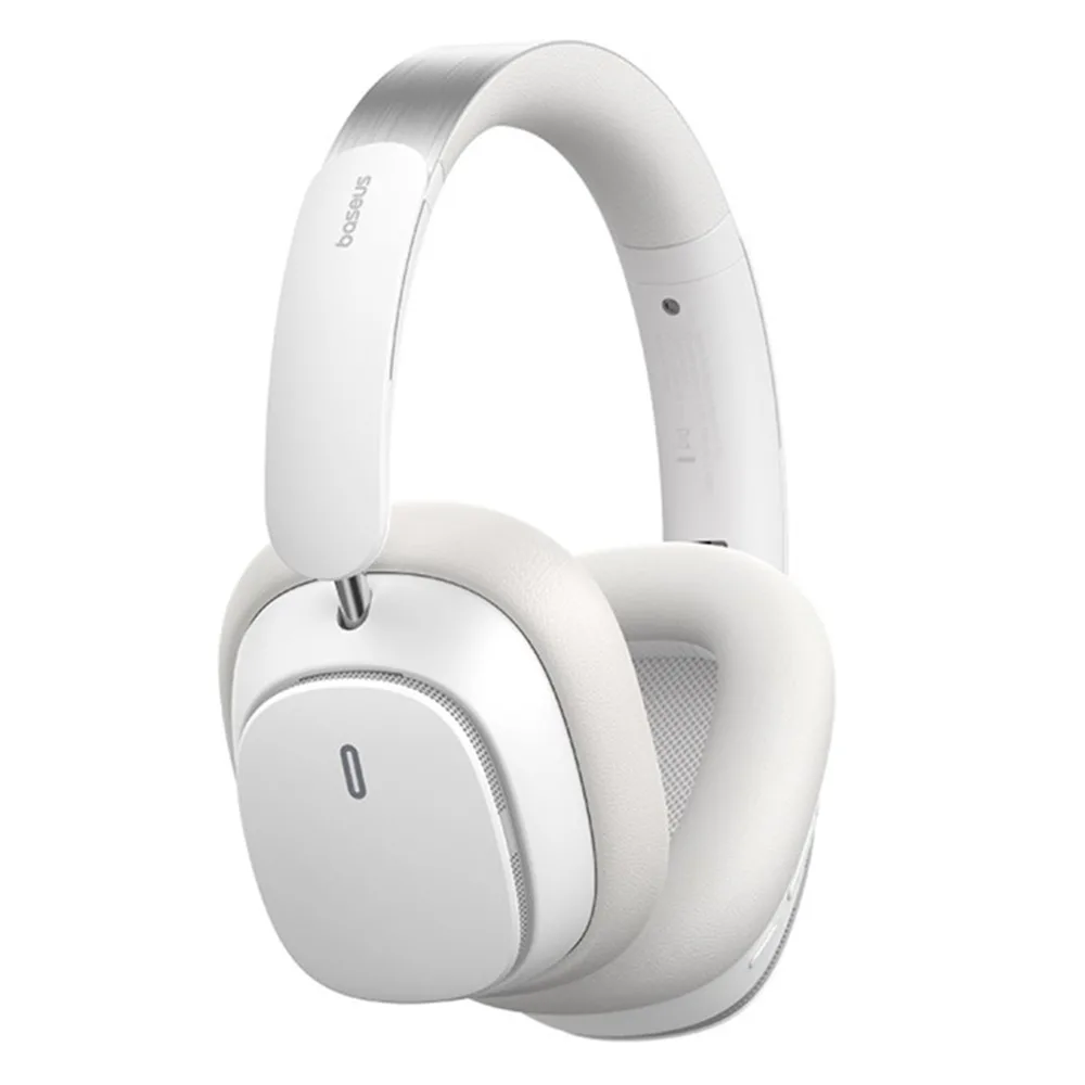 20240415104803_2405bc2b Baseus Bowie H1 Pro Ασύρματα / Ενσύρματα Over Ear Ακουστικά με 80 ώρες Λειτουργίας και Quick Charge Moon White - Image 1