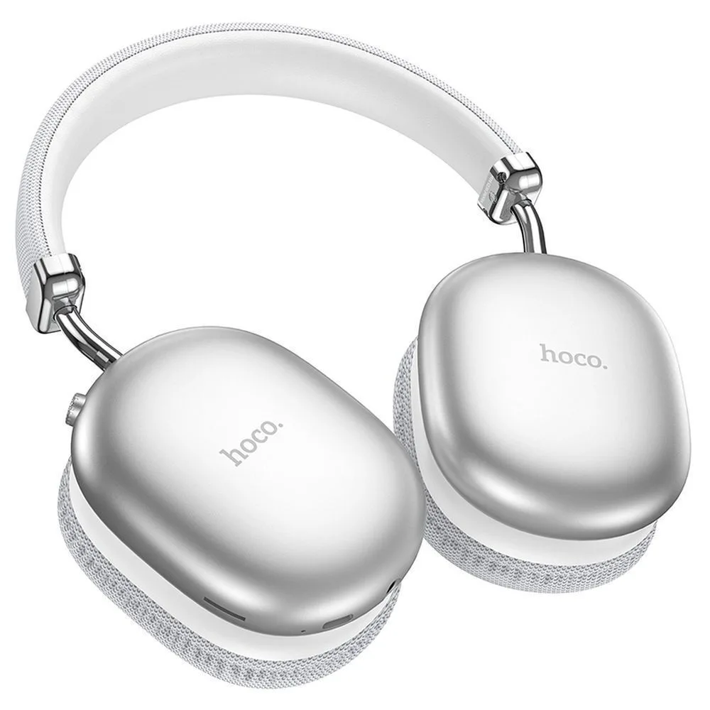 20240415105100_d8833e5d Hoco W35 MAX Ασύρματα / Ενσύρματα Over Ear Ακουστικά με 40 ώρες Λειτουργίας Ασημί - Image 1