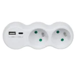 Maclean Energy Πολύπριζο 2 Θέσεων με USB-A και USB-C GB720 F