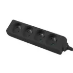 Lanberg Πολύπριζο 4 Θέσεων με Καλώδιο 1m PS0-04E-0100-IEC-BK