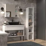 TOH Στήλη Μπάνιου Δαπέδου Μ31xΒ30xΥ174cm Λευκή