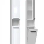 Topeshop Nel III Στήλη Μπάνιου Δαπέδου Μ31xΒ30xΥ174cm Λευκή
