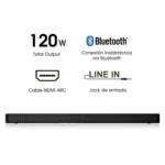 Hisense HS205G Soundbar 2.0 Bluetooth και HDMI 60W με Τηλεχειριστήριο Μαύρο