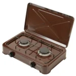 Ravanson K-02BR K-02BR Επιτραπέζια Εστία Υγραερίου Διπλή Καφέ