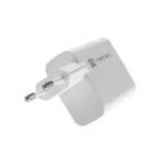 Natec Φορτιστής Χωρίς Καλώδιο GaN με Θύρα USB-A και Θύρα USB-C 45W Power Delivery Λευκός (NUC-2142)