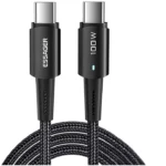 Essager USB 2.0 Cable USB-C male - USB-C 100W Μαύρο 1m EXCTT1-CG01