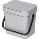 Brabantia Κάδος Απορριμμάτων Πλαστικός Γκρι 3lt 213229