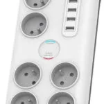 Philips Πολύπριζο Aσφαλείας 6 Θέσεων με 4 USB-A, 1 USB-C και Καλώδιο 2m Γαλλίας (Type E) 1_792802
