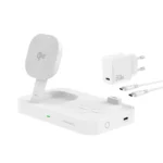 4Smarts Ασύρματος Φορτιστής Qi2 και Καλώδιο USB-C 30W Λευκός (540998)
